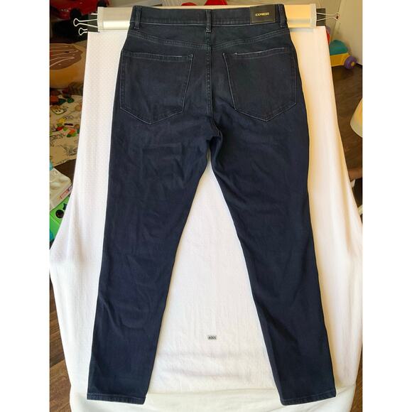 Express Women Skinny Jeans size 10S Dark Blue High Rise Stretch Boot Cut - Picture 12 of 12